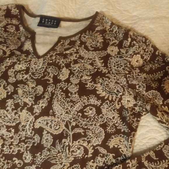Crazy Horse by Liz Claiborne Pull Over V Neck Top - Picture 2 of 4